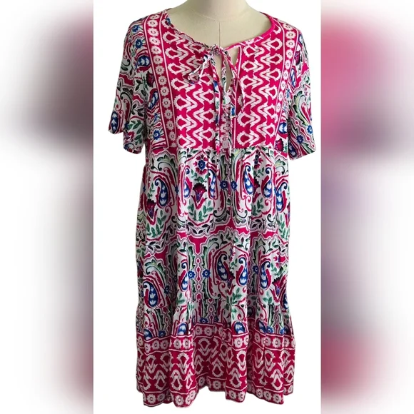 Emory Rose Bohemian Multicolored Patterned Dress - Picture 4 of 9